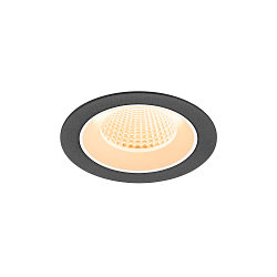 ceiling recessed luminaire NUMINOS M round, suitable for VDU workstation IP20, black, white, lacquered dimmable