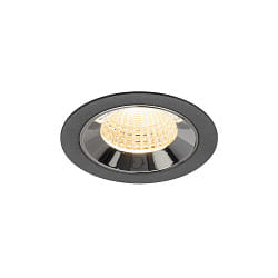 ceiling recessed luminaire NUMINOS M suitable for VDU workstation IP20, chrome, black dimmable