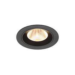ceiling recessed luminaire NUMINOS M round, suitable for VDU workstation IP20, black, lacquered dimmable