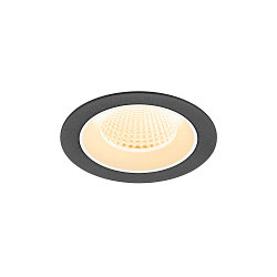ceiling recessed luminaire NUMINOS M round, suitable for VDU workstation IP20, black, white, lacquered dimmable