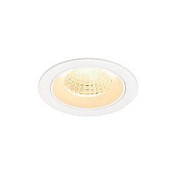 ceiling recessed luminaire NUMINOS M round, suitable for VDU workstation IP20, white, lacquered dimmable