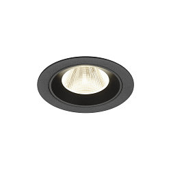 ceiling recessed luminaire NUMINOS M round, suitable for VDU workstation IP20, black, lacquered dimmable