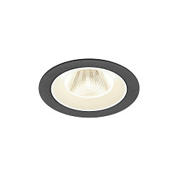 ceiling recessed luminaire NUMINOS M round, suitable for VDU workstation IP20, black, white, lacquered dimmable