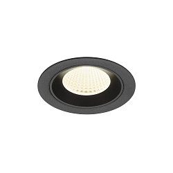 ceiling recessed luminaire NUMINOS M round, suitable for VDU workstation IP20, black, lacquered dimmable