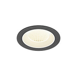 ceiling recessed luminaire NUMINOS M round, suitable for VDU workstation IP20, black, white, lacquered dimmable