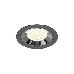 ceiling recessed luminaire NUMINOS M suitable for VDU workstation IP20, chrome, black dimmable