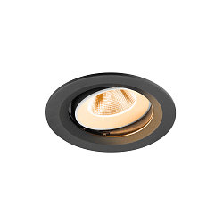 Apparecchio da incasso a soffitto NUMINOS MOVE M rotondo, adatto a postazioni di lavoro VDU IP20, nero, bianco