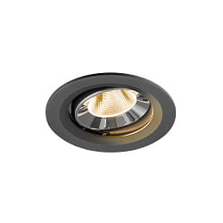 ceiling recessed luminaire NUMINOS MOVE M swivelling, suitable for VDU workstation IP20, chrome, black dimmable