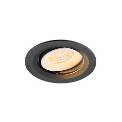 Apparecchio da incasso a soffitto NUMINOS MOVE M rotondo, adatto a postazioni di lavoro VDU IP20, nero, bianco