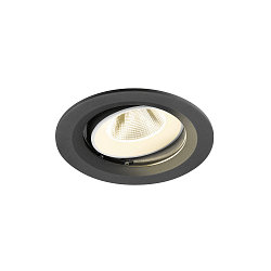 Apparecchio da incasso a soffitto NUMINOS MOVE M rotondo, adatto a postazioni di lavoro VDU IP20, nero, bianco