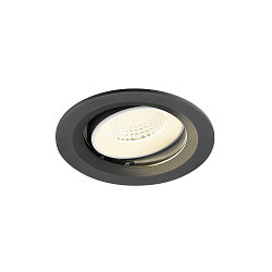 Apparecchio da incasso a soffitto NUMINOS MOVE M rotondo, adatto a postazioni di lavoro VDU IP20, nero, bianco