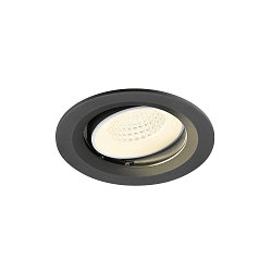 Apparecchio da incasso a soffitto NUMINOS MOVE M rotondo, adatto a postazioni di lavoro VDU IP20, nero, bianco