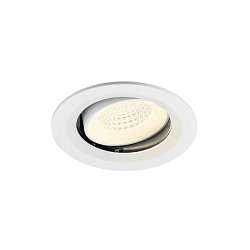 Apparecchio da incasso a soffitto NUMINOS MOVE M rotondo, adatto a postazioni di lavoro VDU IP20, bianco, laccato dimmerabile