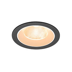 ceiling recessed luminaire NUMINOS L round, suitable for VDU workstation IP20, black, white, lacquered dimmable