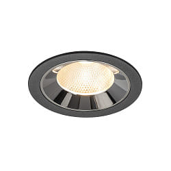 ceiling recessed luminaire NUMINOS L suitable for VDU workstation IP20, chrome, black dimmable