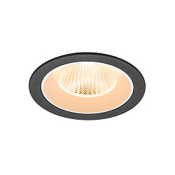 ceiling recessed luminaire NUMINOS L round, suitable for VDU workstation IP20, black, white, lacquered dimmable