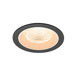 ceiling recessed luminaire NUMINOS L round, suitable for VDU workstation IP20, black, white, lacquered dimmable