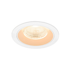 ceiling recessed luminaire NUMINOS L round, suitable for VDU workstation IP20, white, lacquered dimmable