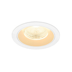 ceiling recessed luminaire NUMINOS L round, suitable for VDU workstation IP20, white, lacquered dimmable
