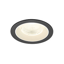 ceiling recessed luminaire NUMINOS L round, suitable for VDU workstation IP20, black, white, lacquered dimmable