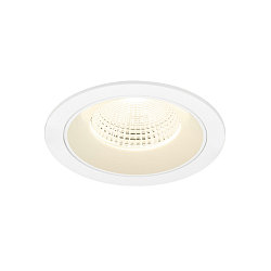 ceiling recessed luminaire NUMINOS L round, suitable for VDU workstation IP20, white, lacquered dimmable