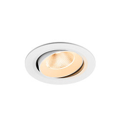 Apparecchio da incasso a soffitto NUMINOS MOVE L rotondo, adatto a postazioni di lavoro VDU IP20, bianco, laccato dimmerabile
