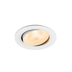Apparecchio da incasso a soffitto NUMINOS MOVE L rotondo, adatto a postazioni di lavoro VDU IP20, bianco, laccato dimmerabile