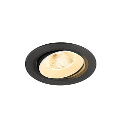 Apparecchio da incasso a soffitto NUMINOS MOVE L rotondo, adatto a postazioni di lavoro VDU IP20, nero, bianco