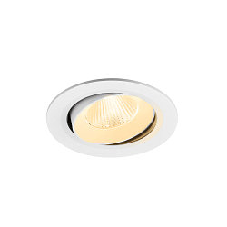 Apparecchio da incasso a soffitto NUMINOS MOVE L rotondo, adatto a postazioni di lavoro VDU IP20, bianco, laccato dimmerabile