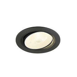Apparecchio da incasso a soffitto NUMINOS MOVE L rotondo, adatto a postazioni di lavoro VDU IP20, nero, bianco