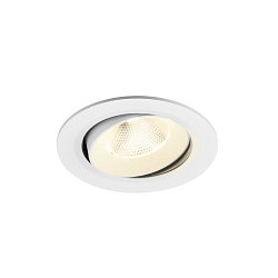 Apparecchio da incasso a soffitto NUMINOS MOVE L rotondo, adatto a postazioni di lavoro VDU IP20, bianco, laccato dimmerabile