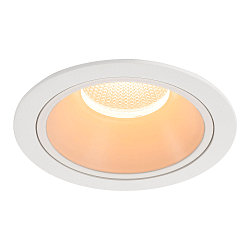 Plafonnier encastr NUMINOS XL rond, adapt aux postes de travail avec cran IP20, blanche, laqu gradable