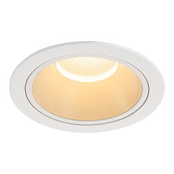 Plafonnier encastr NUMINOS XL rond, adapt aux postes de travail avec cran IP20, blanche, laqu gradable