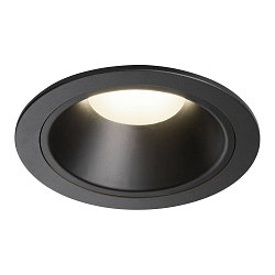 Plafonnier encastr NUMINOS XL rond, adapt aux postes de travail avec cran IP20, noir, laqu gradable