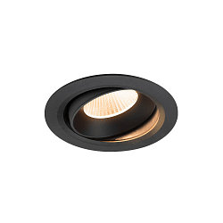 Apparecchio da incasso a soffitto NUMINOS MOVE XL rotondo, adatto a postazioni di lavoro VDU IP20, nero, laccato dimmerabile