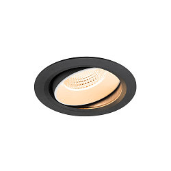 Apparecchio da incasso a soffitto NUMINOS MOVE XL rotondo, adatto a postazioni di lavoro VDU IP20, nero, bianco