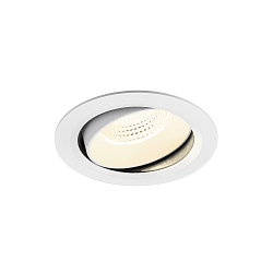 Apparecchio da incasso a soffitto NUMINOS MOVE XL rotondo, adatto a postazioni di lavoro VDU IP20, bianco, laccato dimmerabile
