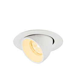 Apparecchio da incasso a soffitto NUMINOS GIMBLE XS rotondo, adatto a postazioni di lavoro VDU IP20, bianco