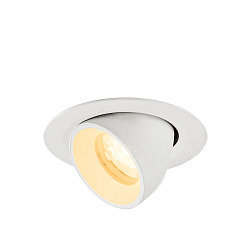 Apparecchio da incasso a soffitto NUMINOS GIMBLE XS rotondo, adatto a postazioni di lavoro VDU IP20, bianco