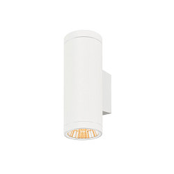LED Outdoor Wandleuchte HELIA PRO L SINGLE, H: 30,5cm, zylindrisch, 24, IP65, 10W, 2700K, 1200lm, wei