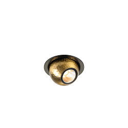 Apparecchio da incasso a soffitto DYSKO rotondo IP20, oro, nero dimmerabile
