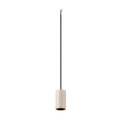 Luci a sospesione FITU PD STONE E27 IP20, beige dimmerabile