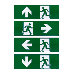 Piktogrammfolie f�r P-LIGHT, 4er Set, B:10cm, gr�n