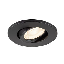 Plafonnier encastr UNIVERSAL DOWNLIGHT MOVE pivotant, avec couverture IP20, noir gradable