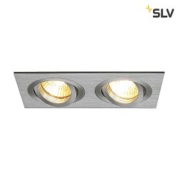 Luce da incasso NEW TRIA II GU10 GU10, Alluminio spazzolato