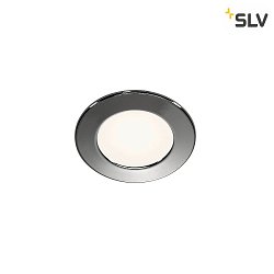 LED Recessed luminaire DL 126 LED, round, 3W, warmwhite, 12V, chrome