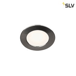 LED Recessed luminaire DL 126 LED, round, 3W, warmwhite, 12V, metal brushed