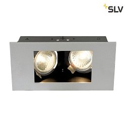 Ceiling recessed luminaire INDI REC 2S adjustable silver grey black