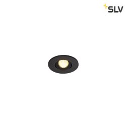 LED Ceiling recessed spot NEW TRIA MINI DL SET, round, 2,2W, PowerLED, 3000K, 30, incl. Driver, Clip springs, black