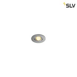 LED Ceiling recessed spot NEW TRIA MINI DL SET, round, 2,2W, PowerLED, 3000K, 30, incl. Driver, Clip springs, alu brushed